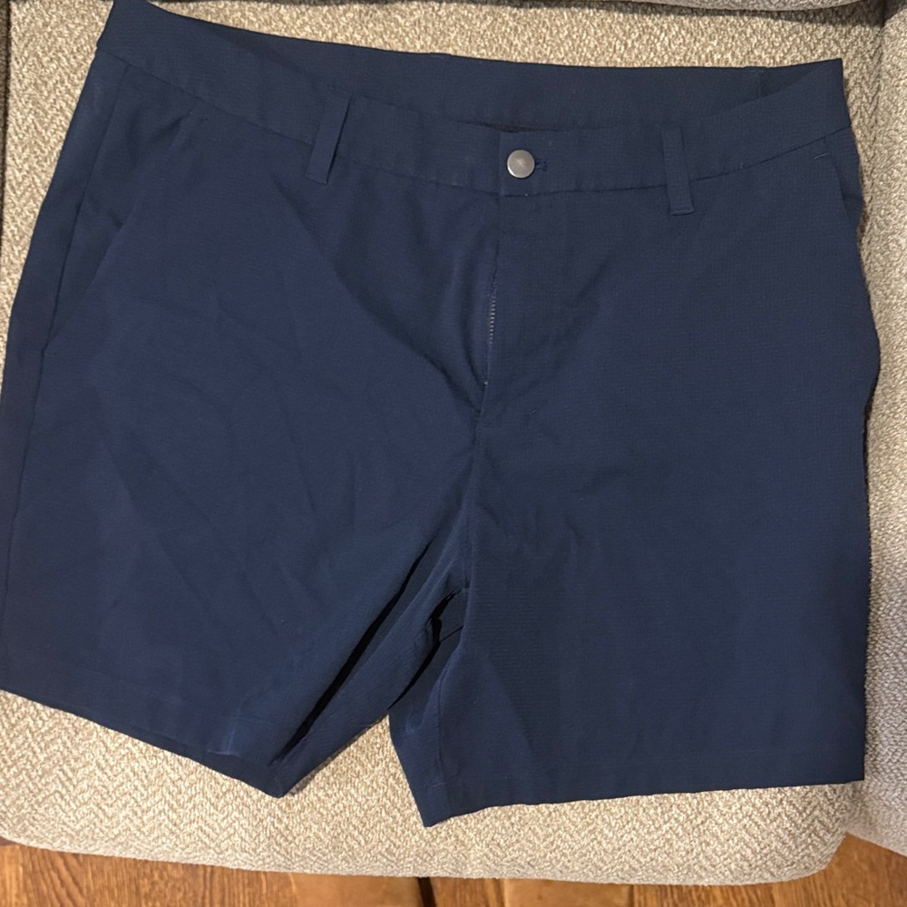 Lululemon Athletica Men's Deep Blue Flat Front Shorts